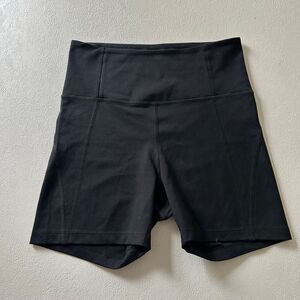 Girlfriend Collective Black High-Rise Compressive Bike Shorts Size Small | Susta